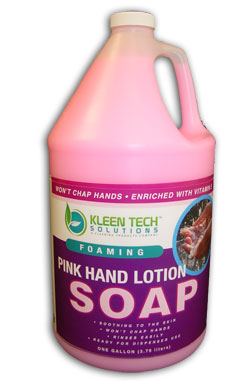 pink foaming hand soap